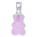 Crystal Haze Nostalgia Bear Fizzy Pendant - Grape Silver