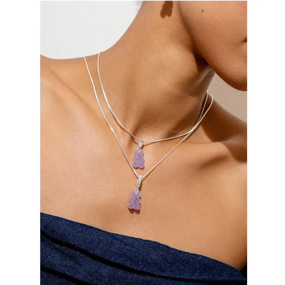Nostalgia bear Fizzy privjesak - Grape srebrni brenda Crystal Haze