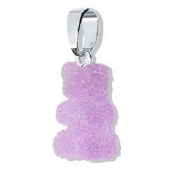 Crystal Haze Nostalgia bear Fizzy privjesak - Grape srebrni | SHARENO