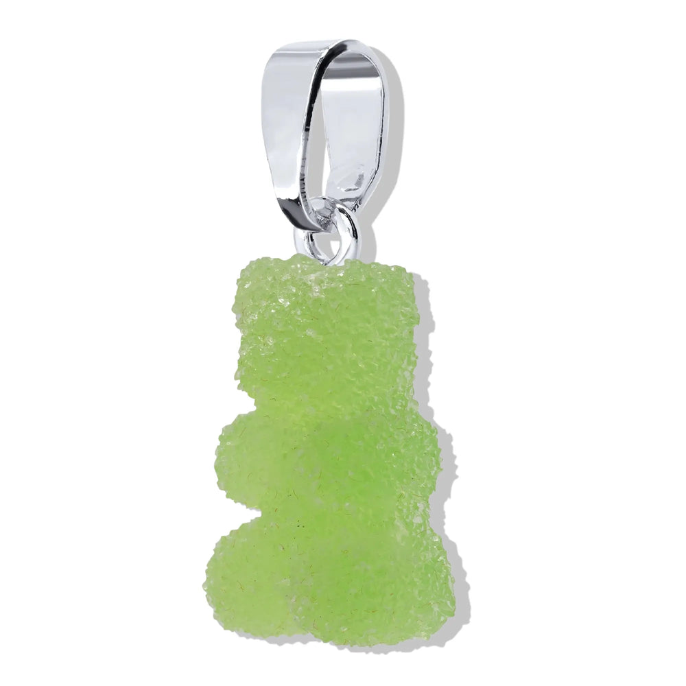 Crystal Haze Nostalgia bear privjesak - Sour Apple srebrni | SHARENO