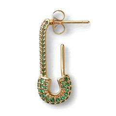 Crystal Haze Pin Up naušnica velika - Emerald | SHARENO
