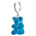 Crystal Haze Nostalgia Bear Earring - Azure Silver