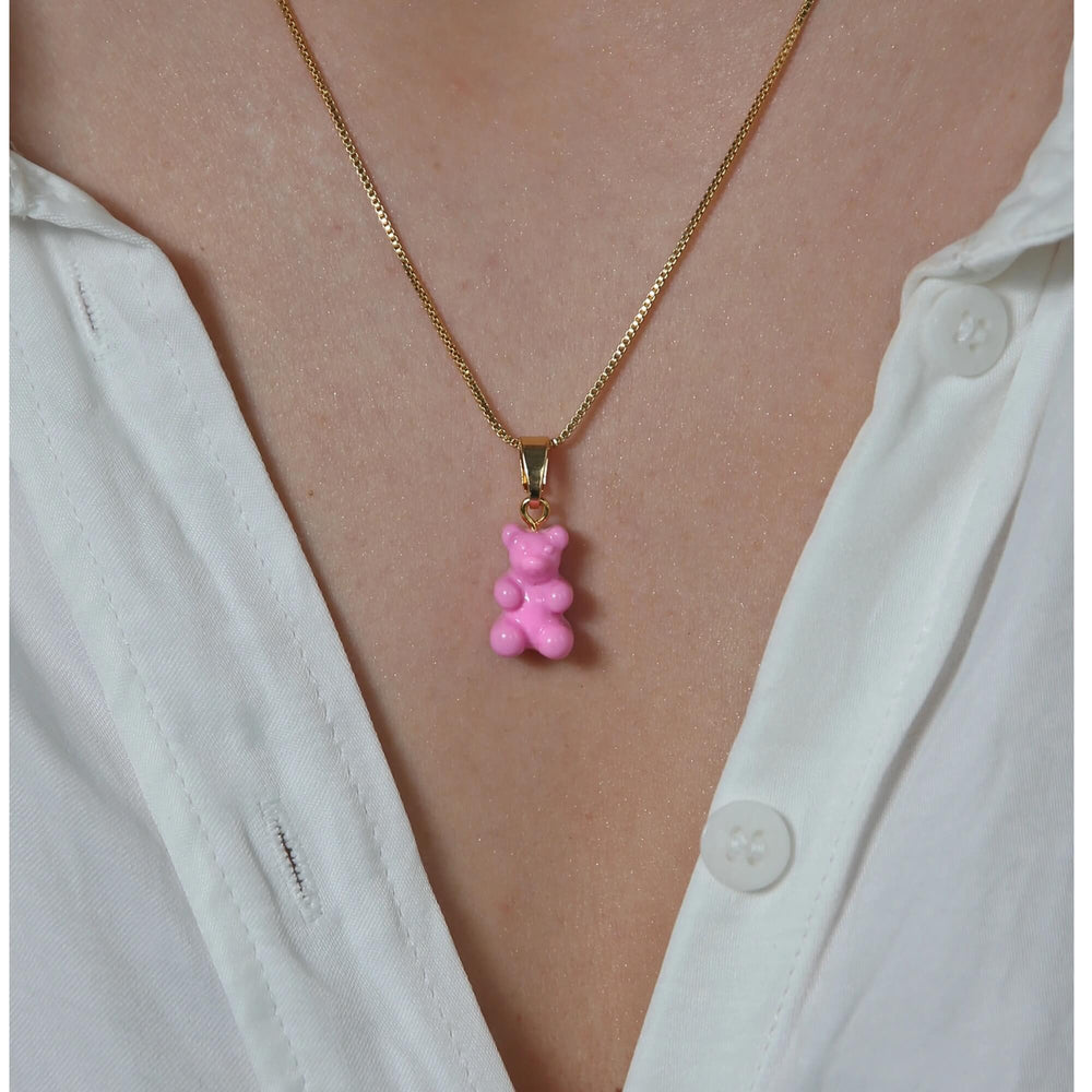 Crystal Haze Nostalgia bear privjesak - Candy pink