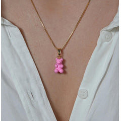 Crystal Haze Nostalgia bear privjesak - Candy pink