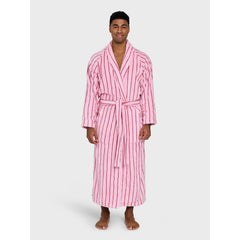 Bongusta Pamučni Kućni ogrtač - Baby Pink & Ski Patrol na muškom modelu