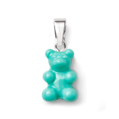 Crystal Haze Nostalgia bear privjesak - Mykonos blue srebrni