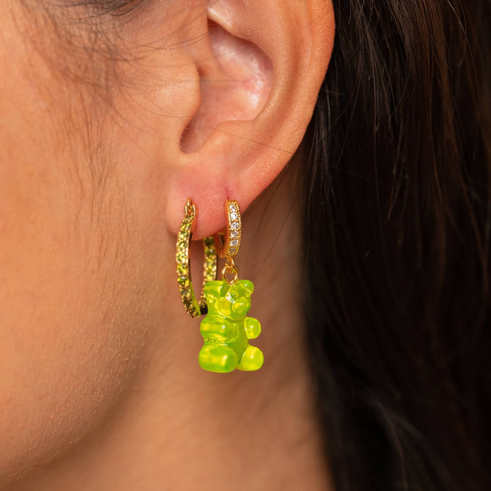 Crystal Haze Mini ring naušnice - Olive | SHARENO