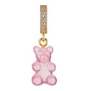 Crystal Haze Nostalgia Bear Pave Pendant - Bubblegum Pink