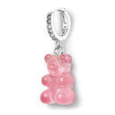 Crystal Haze Nostalgia bear naušnica - Bubblegum srebrna