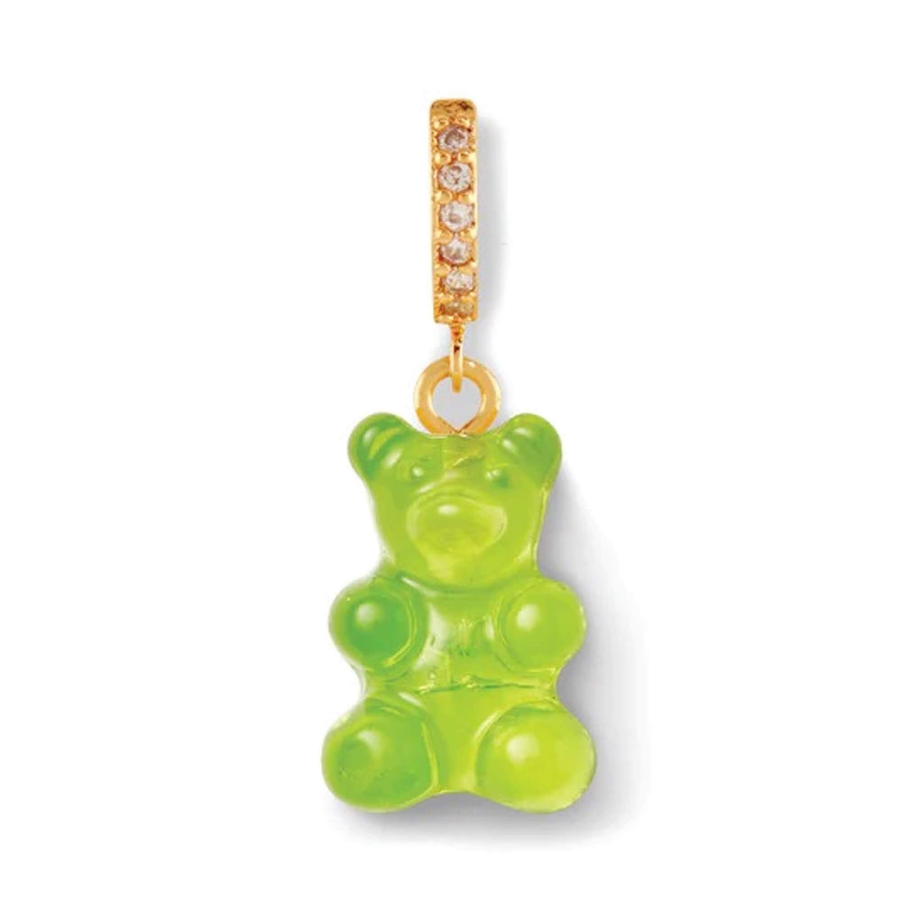 Crystal Haze Nostalgia bear naušnica - Lime