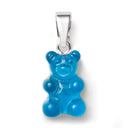 Crystal Haze Nostalgia bear privjesak - Azure srebrni
