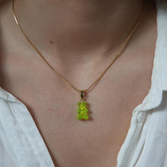 Crystal Haze Nostalgia bear privjesak - Lime | SHARENO