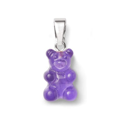 Crystal Haze Nostalgia bear privjesak - Plum srebrni